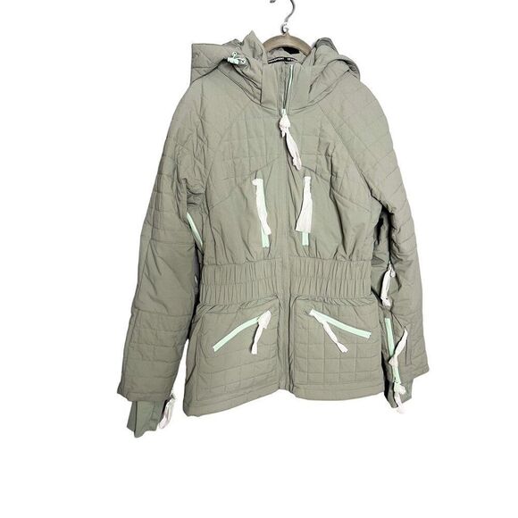 NEW Free People FP Movement All Prepped Ski Jacket in Greyed Olive Sage Large - Picture 7 of 15
